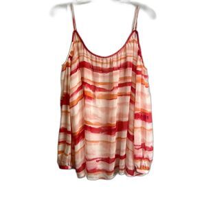 Calvin Klein NWT Cold Shoulder Long Sleeve Abstract Blouse Size LG